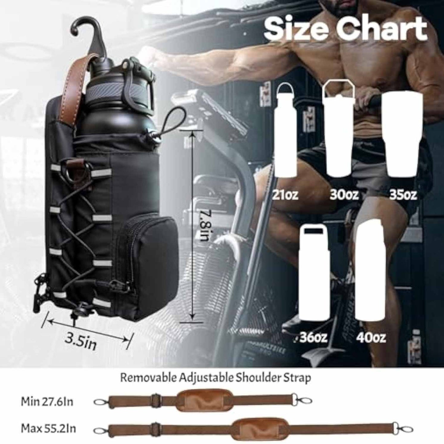 Waterproof Gym Water Bottle Rack Fitness Portable Weekend Fitness Sport Bag